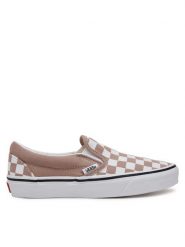 Vans Tenisówki Classic Slip-On VN000D6YE2V1 Beżowy. Brązowe trampki i tenisówki damskie Vans, bez wzorów, z materiału, bez zapięcia. Za 229.99 zł.