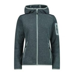 Polar z kapturem dla kobiet CMP. Zielone bluzy sportowe damskie CMP, bez wzorów, z polaru, z kapturem, narciarskie. Za 338.50 zł.