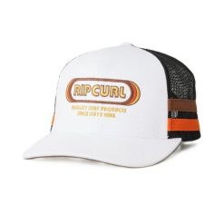 Czapka z daszkiem męska Rip Curl Surf Revival Trucker. Białe czapki i kapelusze męskie Rip Curl, na lato, bez wzorów, z bawełny, klasyczne. Za 109.99 zł.