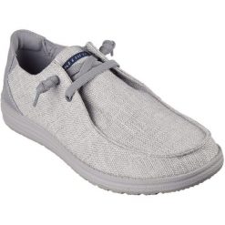 Adidasy Skechers Melson-nela, Mężczyźni. Szare buty sportowe męskie Skechers, z tkaniny, bez zapięcia. Za 390.00 zł.