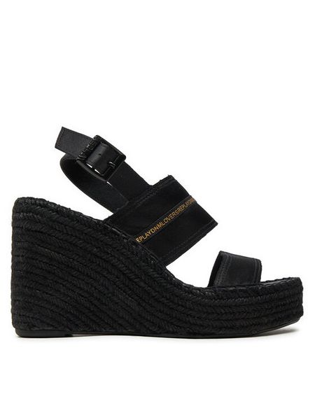 REPLAY Espadryle GWP4G.000.C0025T Czarny. Czarne espadryle damskie Replay, bez wzorów, z materiału, bez obcasa, bez zapięcia. Za 419.99 zł.