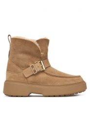 Tommy Hilfiger Śniegowce Th Buckle Shearling Snow Boot FW0FW09687 Beżowy. Brązowe śniegowce i trapery damskie Tommy Hilfiger. Za 849.99 zł.