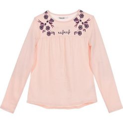 Koszulka w kolorze jasnoróżowym. Czerwone bluzki dla dziewczynek Daniel Hechter, Naf Naf Kids, bez wzorów, z bawełny, bez kołnierzyka, bez ramiączek. W wyprzedaży za 32.95 zł.