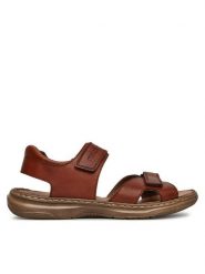 Rieker Sandały 21461-24 Brązowy. Brązowe sandały męskie Rieker, ze skóry, bez zapięcia. Za 209.99 zł.