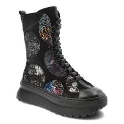 Czarne Botki Maciejka Eleganckie Obuwie Damskie Na Płaskiej Podeszwie. Czarne kozaki damskie Maciejka, ze skóry, bez obcasa, na obcasie. Za 459.00 zł.
