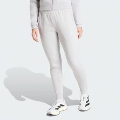 Spodnie dresowe Entrada26. Białe spodnie dresowe damskie Adidas, l, z aplikacjami, z bawełny. Za 199.00 zł.