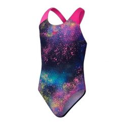 Dzieci Strój Pływacki Speedo Digital Allover Splashback. Czerwone stroje kąpielowe dla dziewczynek Speedo, bez wzorów, z poliesteru. Za 129.99 zł.