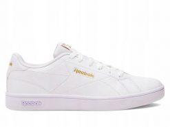 Buty sportowe damskie Reebok Court Clean sneakersy białe (100074383). Białe obuwie sportowe damskie Reebok, bez wzorów, z gumy, na fitness i siłownię. Za 179.00 zł.