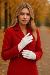 Rękawiczki skórzane damskie białe polar touch finger na dotyk BELTIMORE K25 : Kolory - biały, Rozmiar rękawiczek / kurtek - XL. Białe rękawiczki damskie bez wzorów, z polaru. Za 64.99 zł.