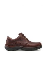 Clarks Półbuty Nature Three 203390057 Brązowy. Brązowe półbuty na co dzień męskie Clarks, ze skóry, bez zapięcia. Za 389.99 zł.