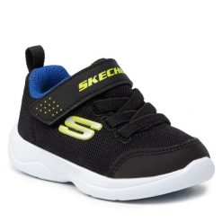 Sneakersy Skechers. Czarne półbuty chłopięce Skechers, bez wzorów, bez zapięcia. Za 89.99 zł.