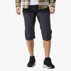 Spodnie outdoor Wędrówki męskie Swedemount Lofoten Stretch 3/4 Pants wodoodporne. Czarne spodnie sportowe męskie SWEDEMOUNT, na lato, m, bez wzorów, z tkaniny, outdoorowe. Za 399.99 zł.