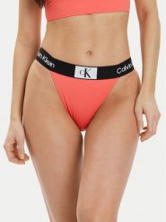 Calvin Klein Swimwear Dół od bikini KW0KW02351 Koralowy. Pomarańczowe bikini damskie Calvin Klein Swimwear, l, bez wzorów. Za 129.99 zł.