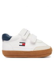 Tommy Hilfiger Niechodki T0B9-35210-1755B058 Beżowy. Brązowe buty sportowe chłopięce Tommy Hilfiger, bez wzorów, ze skóry, bez zapięcia. Za 214.99 zł.