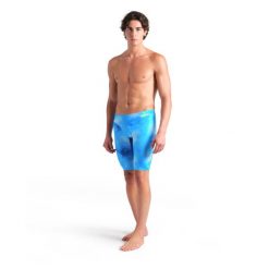 Spodenki Treningowe Arena Swim Jammer Allover Print. Niebieskie kąpielówki męskie Arena, l, bez wzorów, do pływania. Za 199.99 zł.