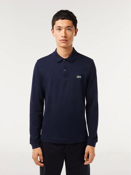 Lacoste Polo PH4013 Granatowy Regular Fit. Niebieskie koszulki polo męskie Lacoste, m, bez wzorów, bez ramiączek. Za 549.99 zł.