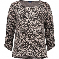 Bluza w kolorze czarno-beżowym. Brązowe bluzy damskie Tom Tailor Adults, z motywem zwierzęcym, z bawełny. W wyprzedaży za 99.95 zł.