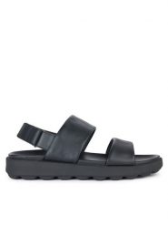 Geox Sandały U Spherica Ec6 U45GWC 00085 C9999 Czarny. Czarne sandały męskie Geox, ze skóry, bez zapięcia. Za 269.99 zł.