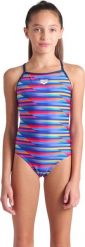 Strój Kąpielowy Dziewczęcy Arena Racing Stripe Swimsuit Light. Niebieskie stroje kąpielowe dla dziewczynek Arena, bez wzorów, z materiału. Za 149.99 zł.