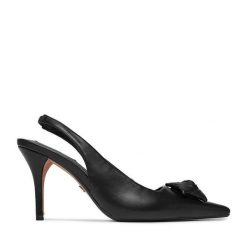 Szpilki Nine West. Czarne szpilki damskie Nine West, bez wzorów, bez obcasa, bez zapięcia. Za 279.99 zł.