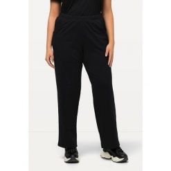 Damskie Spodnie dresowe prosty krój gumka w pasie. Czarne spodnie dresowe damskie Ulla Popken, plus size, bez wzorów, z bawełny. Za 143.99 zł.