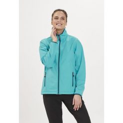 Softshell damski Whistler Covina. Niebieskie kurtki damskie Whistler, bez wzorów, z softshellu, bez kaptura. Za 199.99 zł.