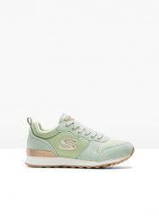 Sneakersy Skechers z pianką memory. Zielone obuwie sportowe damskie bonprix, bez wzorów. Za 299.99 zł.