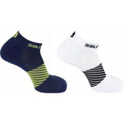 Skarpety do biegania Salomon XA Running 2 pary. Niebieskie skarpety męskie Salomon, bez wzorów. Za 69.00 zł.