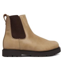 Sztyblety Birkenstock. Brązowe botki męskie Birkenstock, bez wzorów, bez zapięcia. Za 854.99 zł.