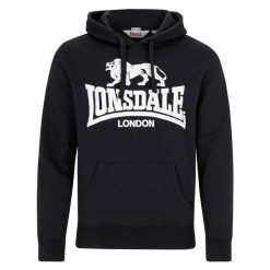 Bluza z kapturem Lonsdale Go Sport 2. Czarne bluzy męskie Lonsdale, m, bez wzorów, z bawełny, z kapturem. Za 278.50 zł.