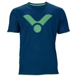 Koszulka do tenisa męska Victor T-03103 B. Niebieskie koszulki sportowe męskie Victor, l, bez wzorów, z materiału, bez kołnierzyka, bez ramiączek, tenisowe. Za 88.00 zł.