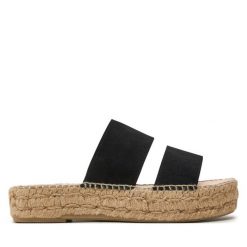 Espadryle Manebi. Czarne espadryle damskie Manebi, bez wzorów, bez obcasa, bez zapięcia. Za 549.99 zł.