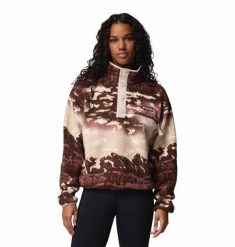 Bluza Kobieta COLUMBIA Helvetia™ II Printed Cropped Half Snap. Brązowe bluzy damskie Columbia, s, bez wzorów, z materiału, bez kaptura. Za 498.00 zł.