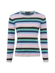 Franco Callegari Damski sweter z dzianiny z zawartością kaszmiru Kobiety niebieski|wielokolorowy w paski, M. Niebieskie swetry damskie Franco Callegari, m, bez wzorów, z bawełny, bez kołnierzyka, bez ramiączek, bez kaptura. Za 299.95 zł.