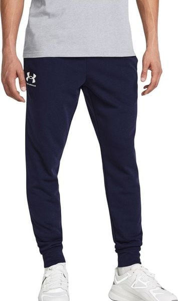 Spodnie męskie Under Armour Rival Terry Jogger granatowe 1380843 410 2XL. Spodnie sportowe męskie Under Armour, m, bez wzorów. Za 302.56 zł.