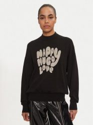 Hugo Sweter Sidara 50522527 Czarny Regular Fit. Czarne swetry damskie Hugo, m, bez wzorów, z bawełny, bez kołnierzyka, bez ramiączek, bez kaptura. Za 319.99 zł.
