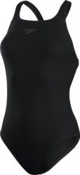 Damski jednoczęściowy kostium kąpielowy Speedo Eco+ Medalist. Czarne kostiumy jednoczęściowe damskie Speedo, l, bez wzorów, z materiału, klasyczne, na fitness i siłownię. Za 179.99 zł.