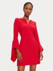 Rinascimento Sukienka koktajlowa 1000770045934 Czerwony Regular Fit. Czerwone sukienki damskie Rinascimento, l, bez wzorów, z syntetyku, wizytowe, bez kołnierzyka, bez ramiączek. Za 559.99 zł.