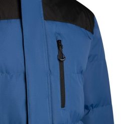 Męska Ocieplana Kurtka Ahmor. Niebieskie kurtki męskie Trespass, m, bez wzorów, z materiału, z kapturem. Za 364.99 zł.