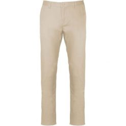 Spodnie Kariban Chino. Brązowe spodnie materiałowe męskie KARIBAN, m, bez wzorów. Za 212.00 zł.