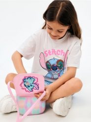 Torebka Lilo & Stitch - różowy. Czerwone torby i plecaki dziecięce Sinsay. Za 15.99 zł.