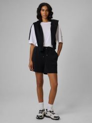 4F Spodenki dresowe z modalem damskie - czarne XL. Czarne szorty damskie 4f, na lato, xl, bez wzorów, z dresówki, z podwyższonym stanem. Za 129.99 zł.