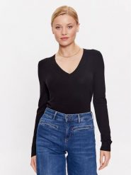 Liu Jo Sweter WF3127 MA18F Czarny Regular Fit. Czarne swetry damskie Liu Jo, m, bez wzorów, z wiskozy, bez kołnierzyka, bez ramiączek, bez kaptura. Za 729.99 zł.