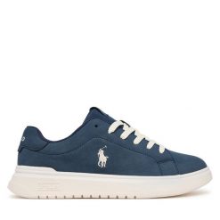 Sneakersy Polo Ralph Lauren. Niebieskie trampki i tenisówki chłopięce Polo Ralph Lauren, bez wzorów, bez zapięcia. Za 449.99 zł.