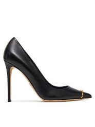 Elisabetta Franchi Szpilki SA-74L-52E2-V500 Czarny. Czarne szpilki damskie Elisabetta Franchi, bez wzorów, ze skóry, bez obcasa, bez zapięcia. Za 1,509.00 zł.