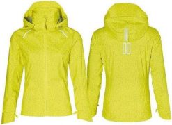 Damska rowerowa kurtka przeciwdeszczowa Skane HiVis, neonowy żółty. Żółte kurtki damskie BASIL, l, bez wzorów, z materiału, bez kaptura. Za 718.20 zł.
