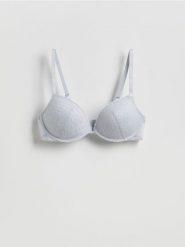 Biustonosz push up - jasnoniebieski. Niebieskie biustonosze Reserved, bez wzorów, z dzianiny. Za 69.99 zł.