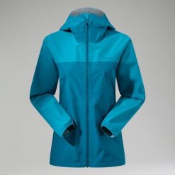 Kurtka przeciwdeszczowa damska Berghaus Deluge Pro 3.0. Niebieskie kurtki damskie Berghaus, m, bez wzorów, bez kaptura, trekkingowe. Za 309.99 zł.