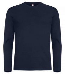 Clique Premium Fashion-T L/S — Premium koszulka z długim rękawem. Niebieskie bluzki z długim rękawem męskie CLIQUE, l, bez wzorów, z bawełny, bez kołnierzyka. Za 122.77 zł.