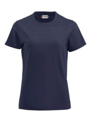 Clique Premium-T Women – damska koszulka z okrągłym dekoltem, bawełna – dark. Niebieskie t-shirty damskie CLIQUE, m, bez wzorów, z bawełny, bez kołnierzyka. Za 112.69 zł.